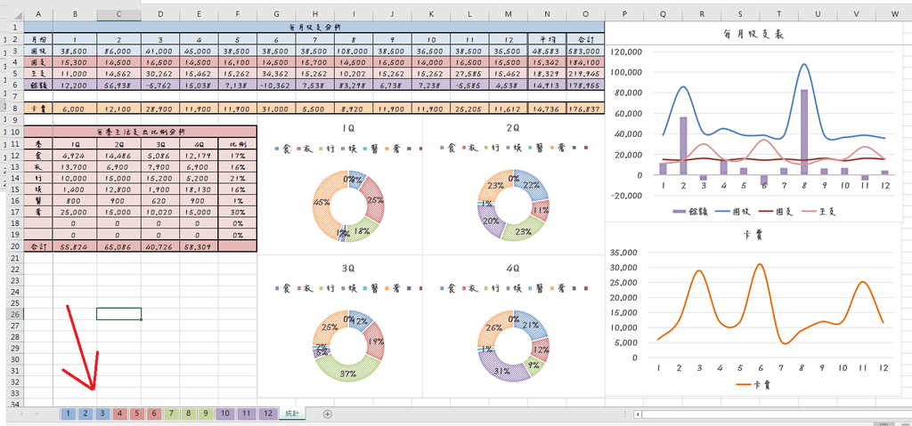 【理財】記帳Excel 小幫手 只要每天花一點點時間輸入就好囉！(2020.08.16 更新載點)